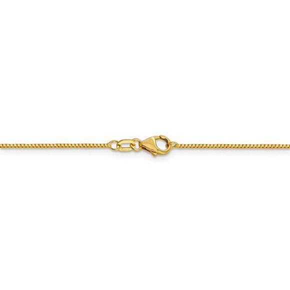 0.9mm 18k Yellow Gold Classic Box Chain Necklace, 18 Inch - Picture 4 of 8